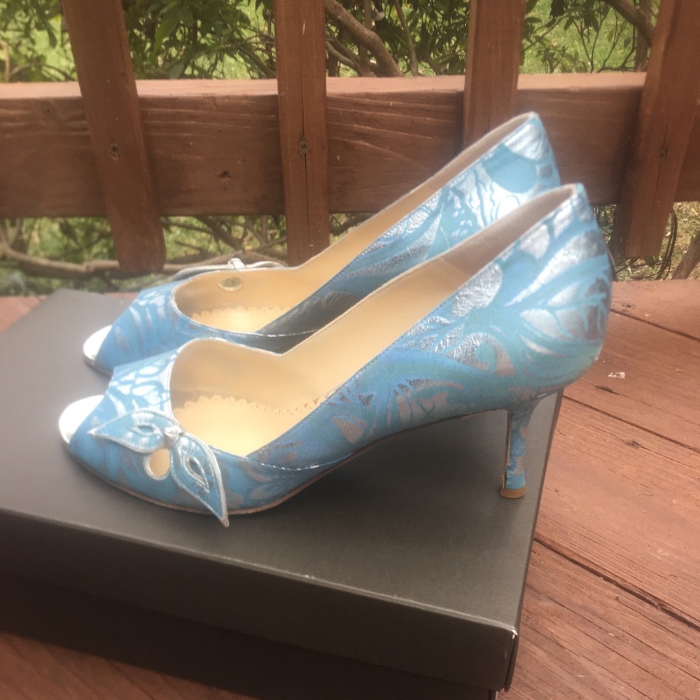 Rickard Shah Blue & Silver Heels